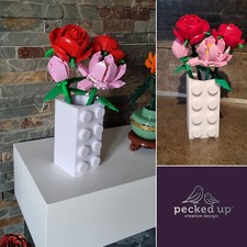 Brick Style Vase for LEGO Botanicals, Flowers, Utensils, Stationary, Gifts