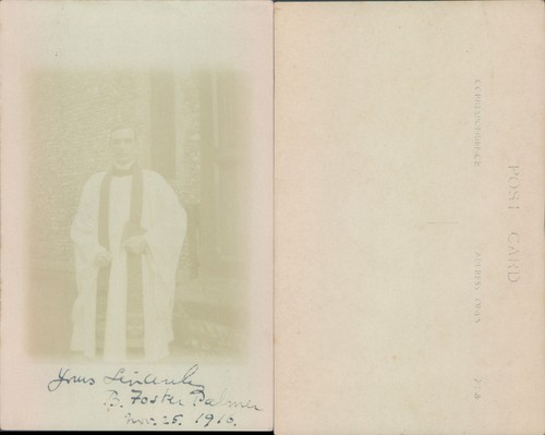 Clergyman standing outside