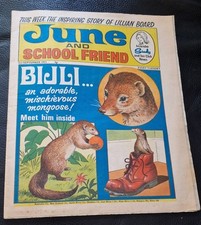 Vintage June & School Friend, Girls Comic 4th September 1971 Bessie Bunter Sindy