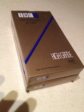VHS E180 Video Tape IMC Gold x 2. Boxed unused