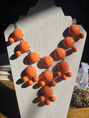 Vintage coral beaded bib - vintage,