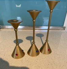 Bronze metal candle sticks 