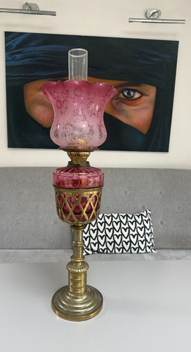 Antique oil lamp - antique, no