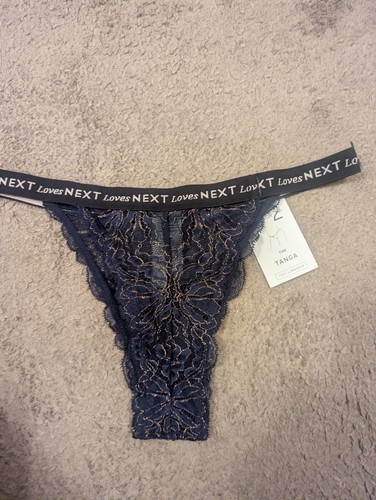 Stores navy lacey tanga - ex,