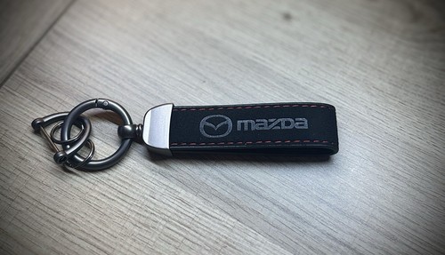 Suede car keychain - suede,