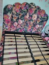 Next Clarke & Clarke Tahiti Velvet Scalloped Double Bed Frame 