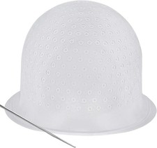 Silicone Highlighting Cap with Hook Needle Hair Dye Streaking Hat Unisex