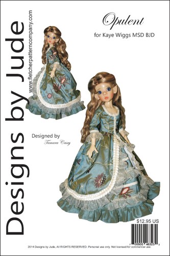Opulent gown pattern for - opulent, 46cm