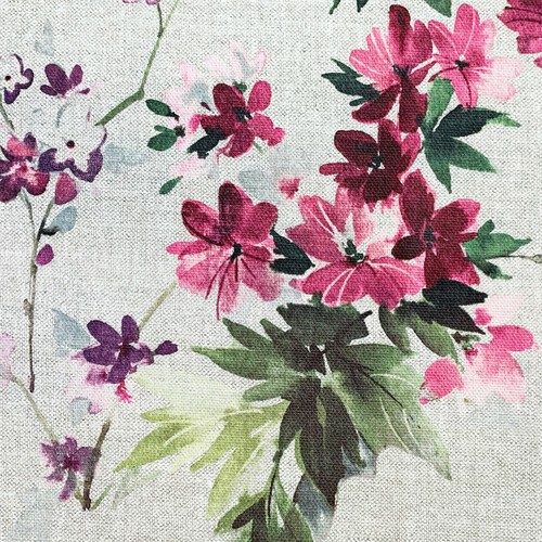 Cotton canvas fabric pink - fabric,