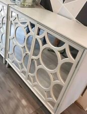 Mirrored Sideboard Cabinet Light Grey 