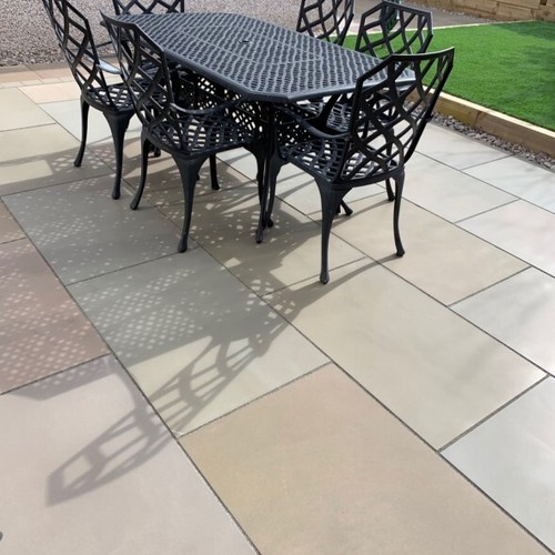 Sawn raj green paving flags - sawn,
