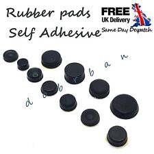 BLACK 3M SELF ADHESIVE RUBBER FEET ROUND CYLINDRICAL BUMPONS UK Anti Slip