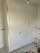 Large Wooden Fitted Wardrobe for Bedroom In Good Condition