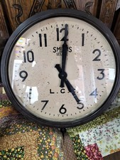 A 1950s Smiths Wall Clock Factory Clock Original Condition Bakelite Surround 