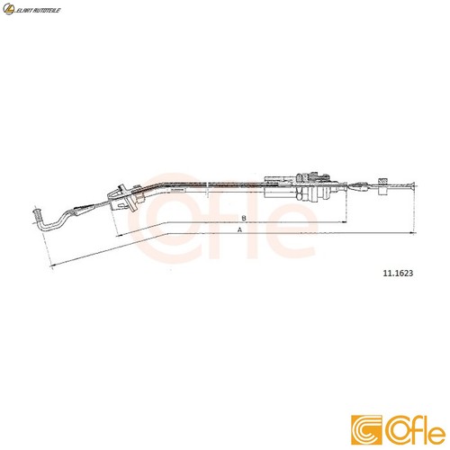Throttle cable 1623 - cable, for