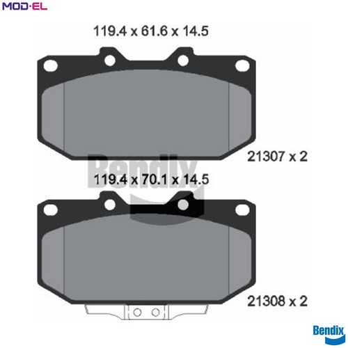 Brake pad set disc - pad,