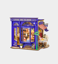 Rolife Leisure Time Tea Room DIY Miniature Dollhouse Model DG171