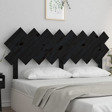 Black Solid Pine Wood Bed