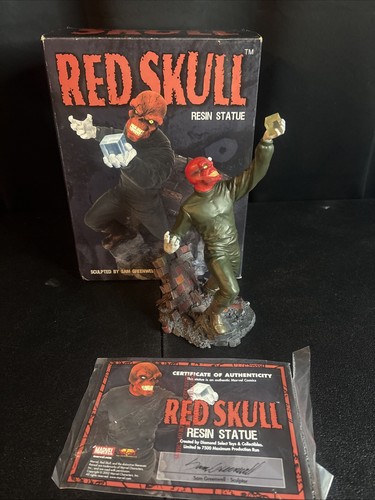 Marvel red skull resin statue - skull,