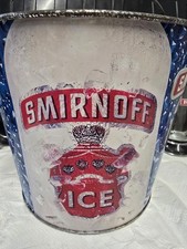 Vintage 2003 Collectors Smirnoff Ice Metal Bucket Cooler with Handle