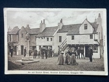 A Street at the Scottish Exhibition Glasgow 1911 Vintage Postcard B28