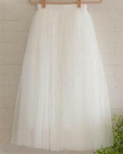 Women  6 Layer Big Tutu Petticoat Long Skirt Rockabilly Tulle Goth Ballet Skirt