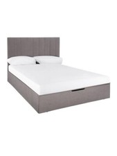 Nova Fabric Ottoman Bed Frame Double Grey Stylish Bedroom Storage Solution