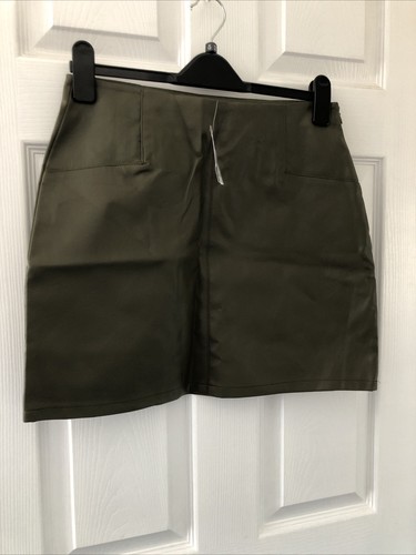 Ladies khaki faux - -,