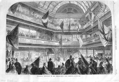 Original old antique print - old,