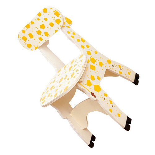 Wooden giraffe back chair kids - chair,