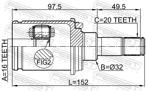 For febest 0311 rmr - 0311-rmr, rear