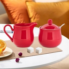 Sugar jug ceramic creamer set - ceramic,