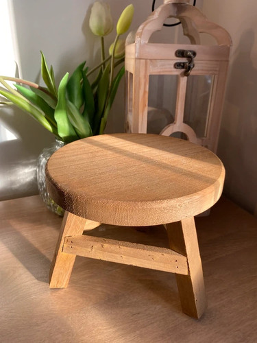 Vintage wooden mini stool - vintage,