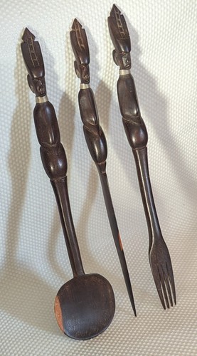 Hand carved wood knife - wood,