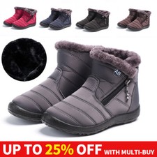 Womens Fur Lined Snow Ankle