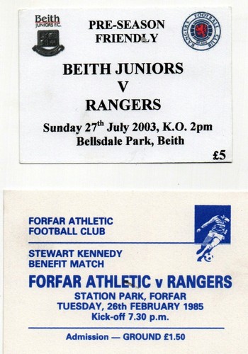 Two glasgow rangers - rangers, tickets