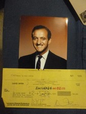 The Pink Panther A Matter Of Life And Death DAVID NIVEN hand signed cheque check