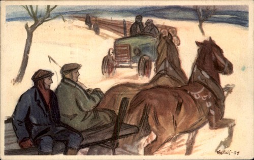Christmas horse drawn - horse-drawn, sleigh