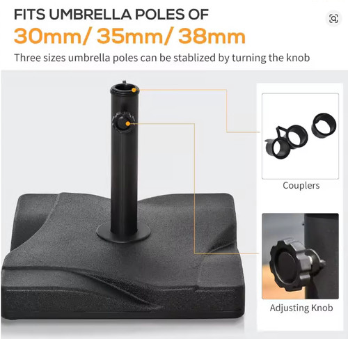 20kg heavy duty parasol - 20kg, base