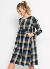 Dress Plaid Check Cotton Dress by Bonprix Size 20 RRP £40