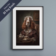 Funny Dog Tea Party Print –