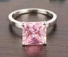 Pink Sapphire Wedding Ring 14k