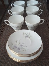 Duchess Bone China Tea Set | 17 Pcs | 6 Cups, 5 Sources, 6 Side Plates