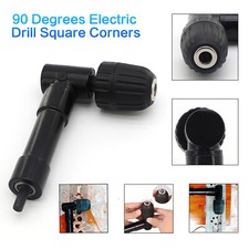 Right Angled Drill Attachment Adapter Aluminium Metal Keyless Chuck - Angle 90°