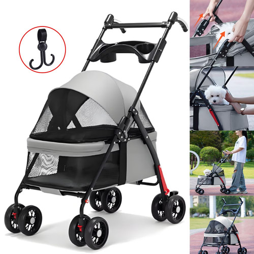Wheel foldable pet stroller - wheel,