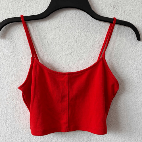 Garage red cropped tank top - tank,
