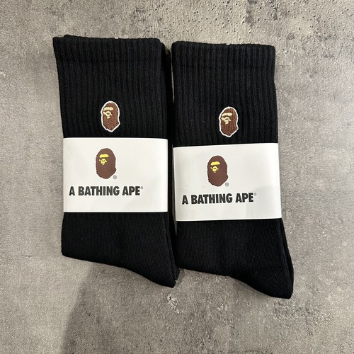 Bathing ape black socks two - bathing,
