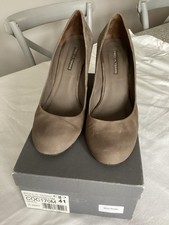 Pied a Terre Grey Suede Wedge Court Shoes Size 41 UK 7/ 7.5