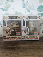 Funko POP Vinyl - Star Wars Luke Skywalker #399 Princess Leia #400 Jedi Training