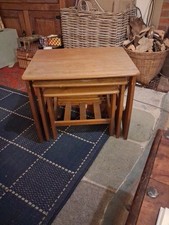 Vintage Nest Of 3 Wood Tables